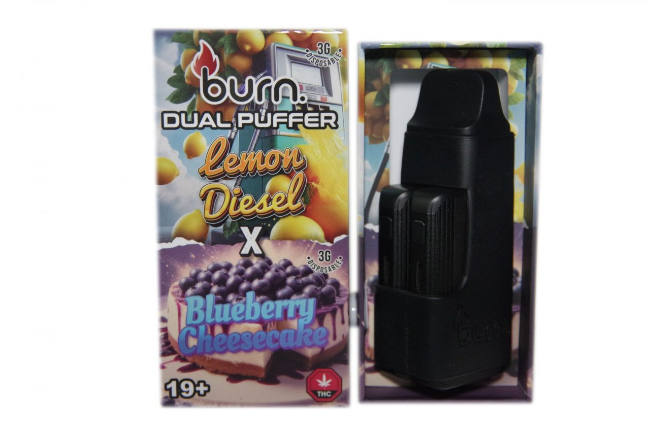 Burn - Dual Puffer - Lemon Diesel/Blueberry Cheesecake