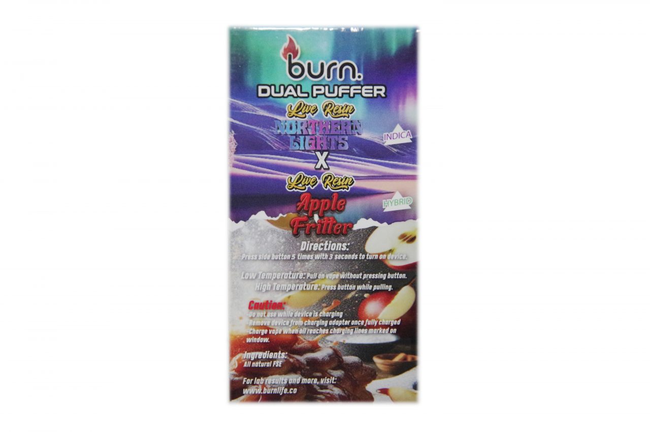 Burn - Dual Puffer - Northern Lights LR/Apple Fritter LR - Image 2